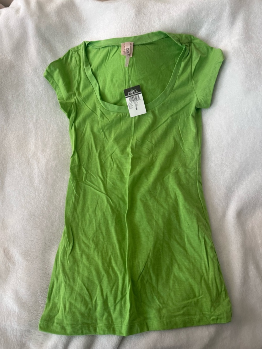 Rue21 Lime Green Scoop Neck Tee